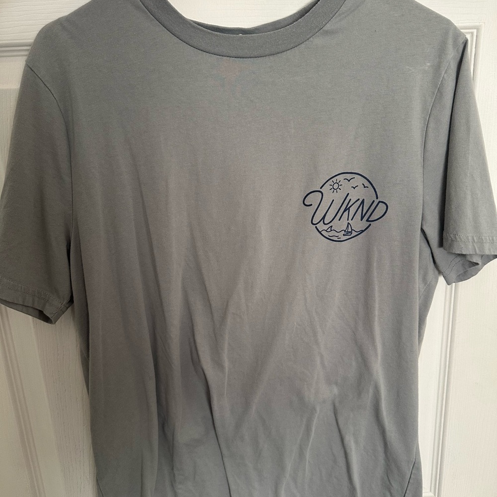 Chubbies Gray Short Sleeve Tee with Navy Logo